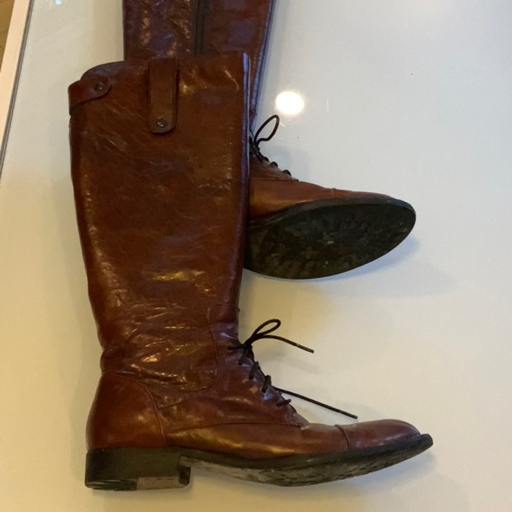 Knee high brown Born Crown boots size 8.5